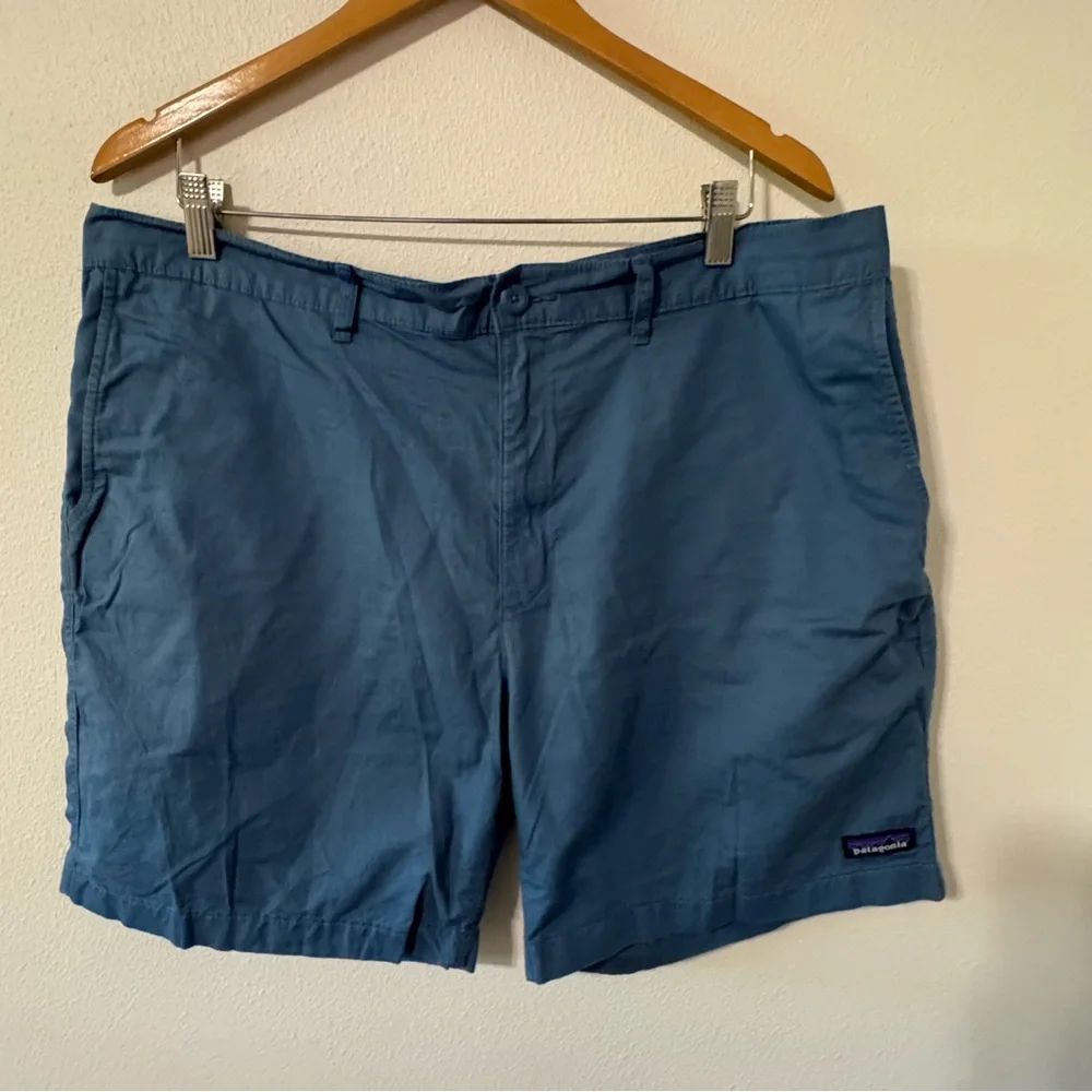 Patagonia Organic Cotton Hemp Lightweight All-Wear Shorts Blue 8” Casual-38